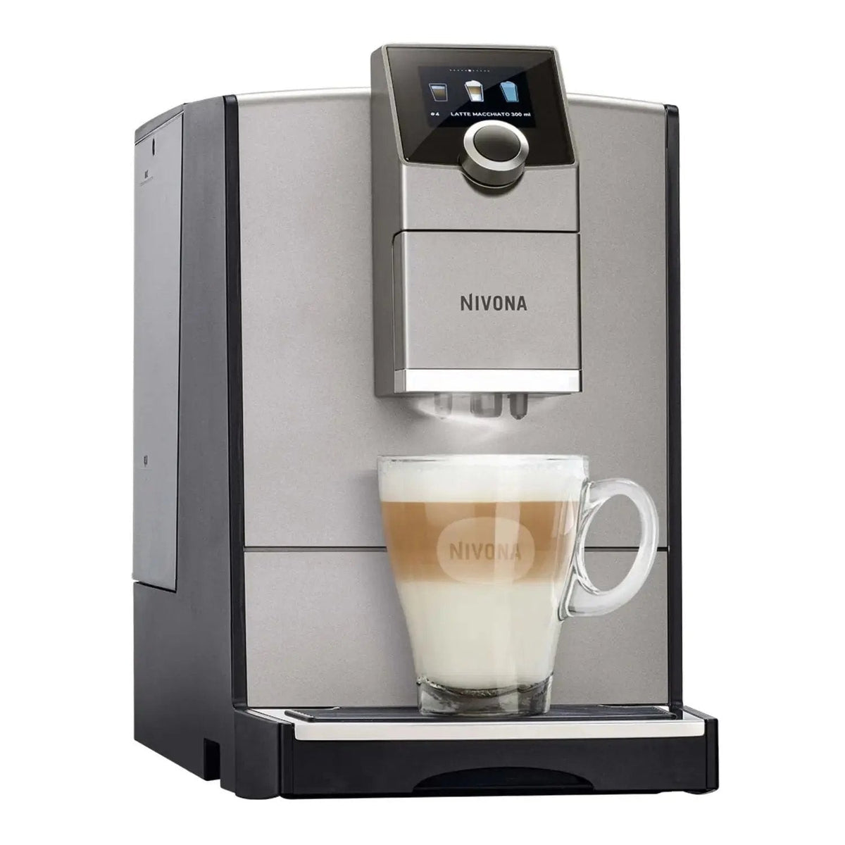 Nivona NICR 795 Kaffeevollautomat Titan Chrom: Barista-Kaffee, OneTouch Milch, personalisierbar