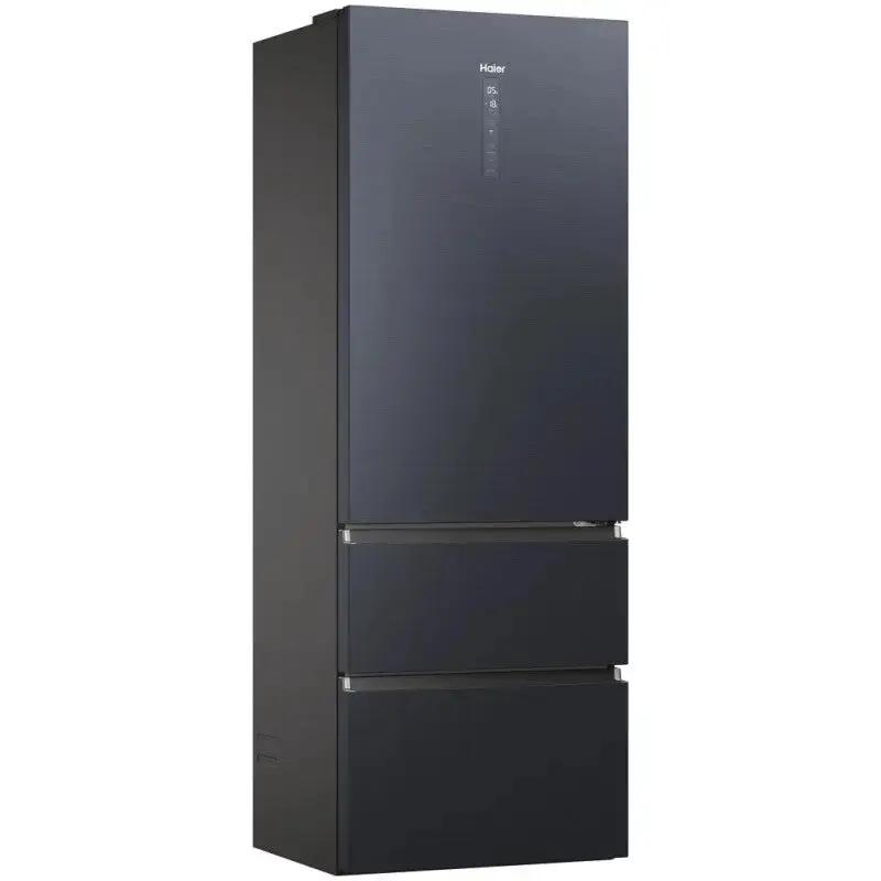 Haier HTW7720ENMB 3-Türiger Inox-Kühlschrank 483L Total No Frost Smart Schwarz