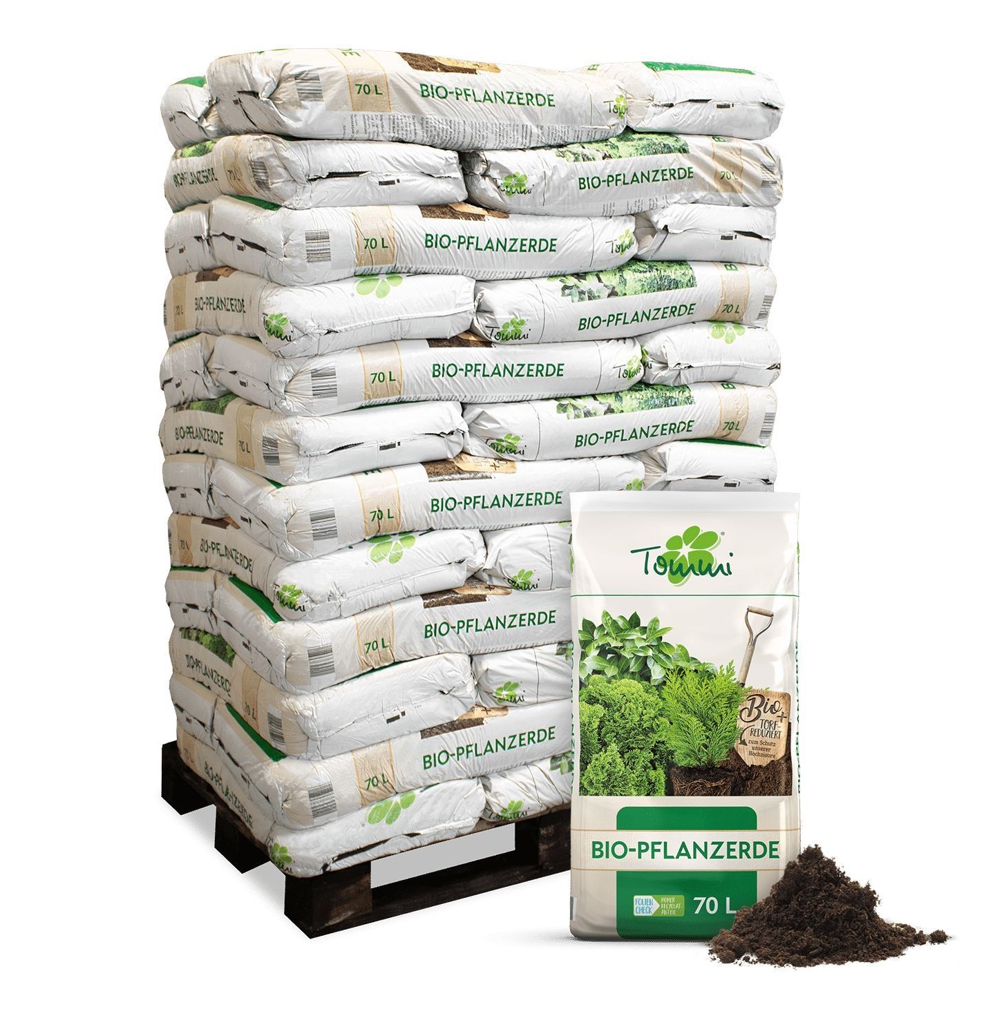 Tommi Pflanzerde – 70 L × 36 Säcke (Palette mit 2520 L)